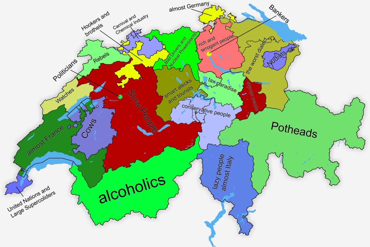 svájc térképe canton