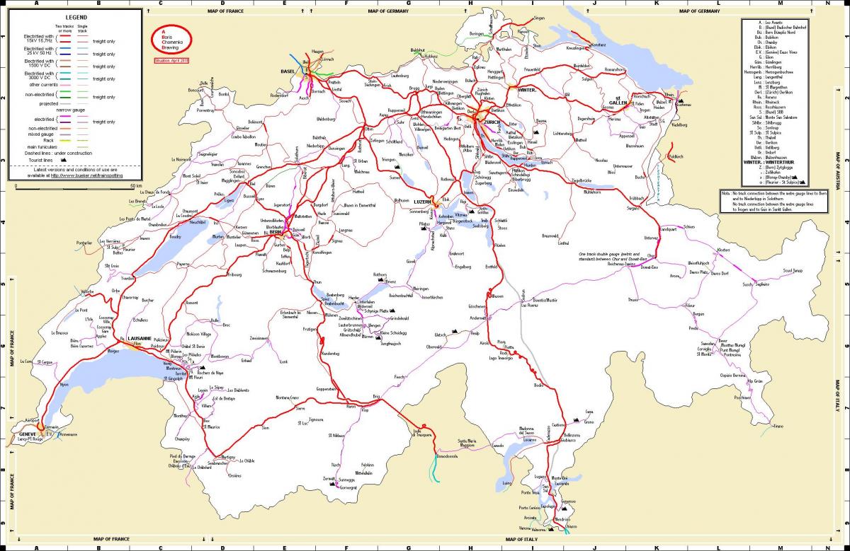 vonaton utazni, a svájc térkép