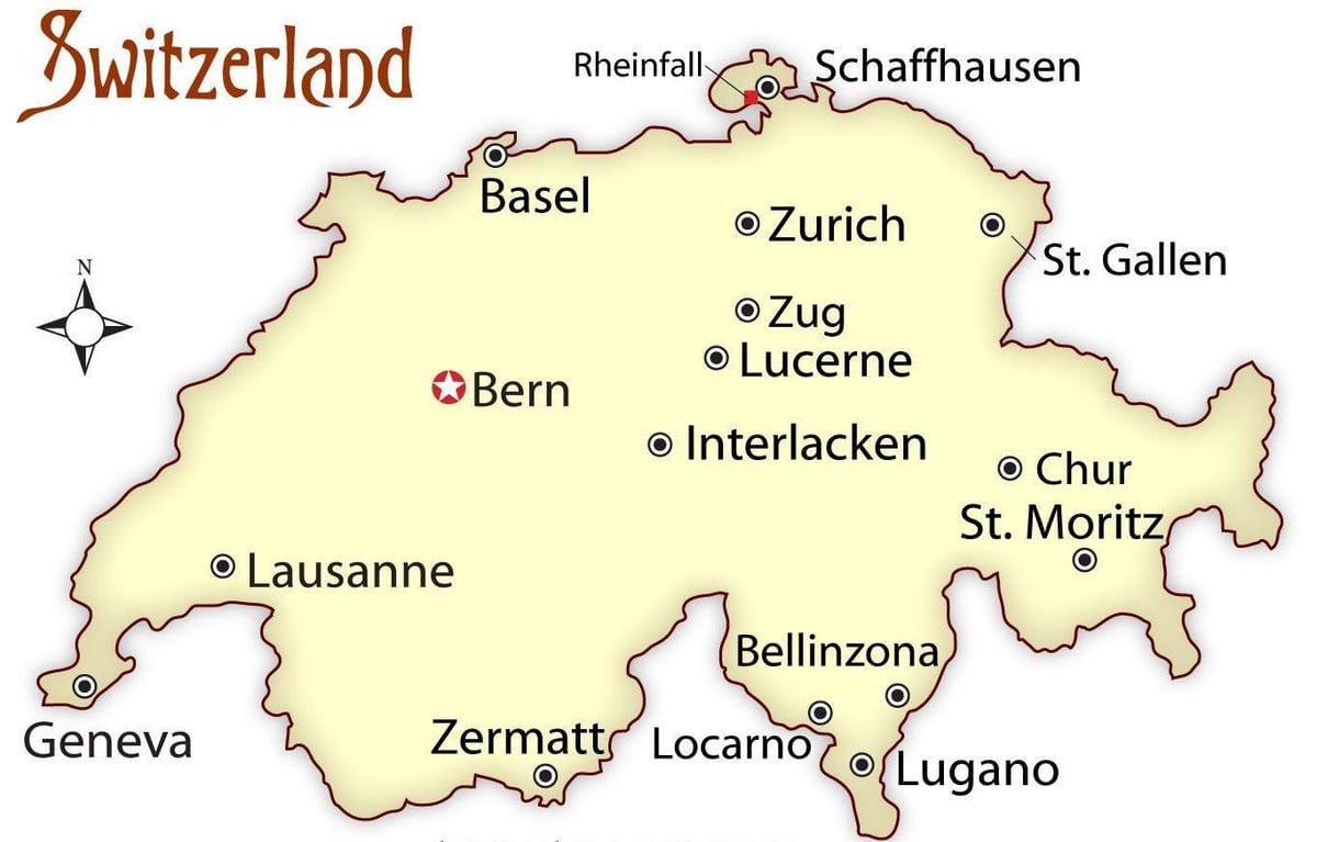 zürich svájc térkép