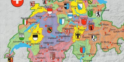 Térkép svájci turista látványosságok
