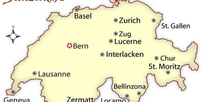 Térkép svájc fővárosa 