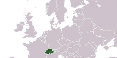 Svájc helyen, európa térkép